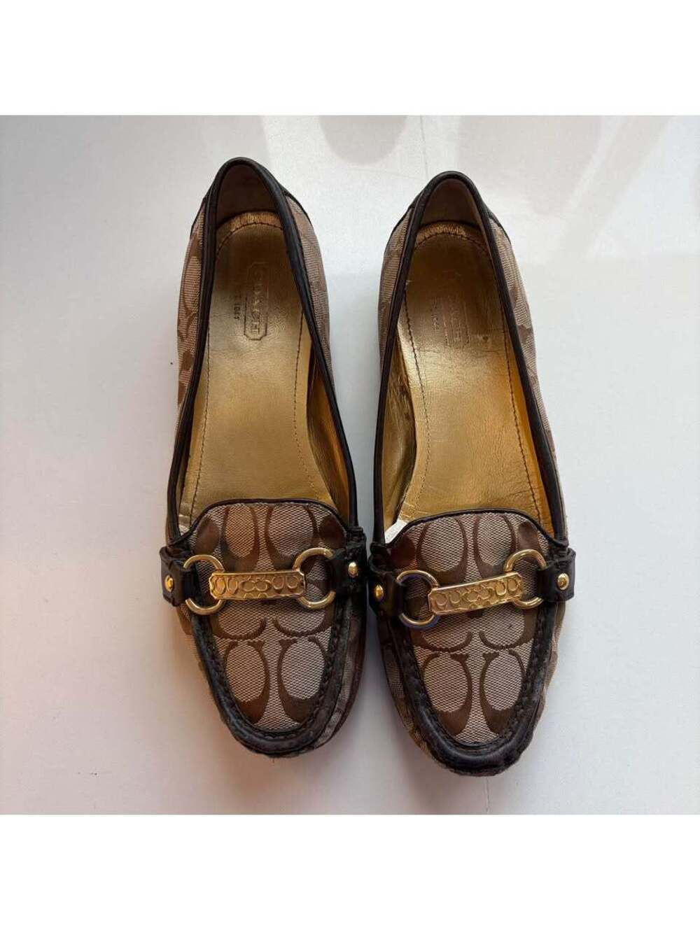 Size 8 Coach Signature Loafers